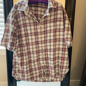 Plaid Short Sleeve Button Down